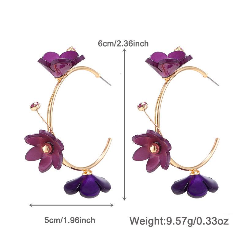 Kenjie Acrylic Flower Spring Necklace & Versatile Earrings Set for Women - Trendy Original Design