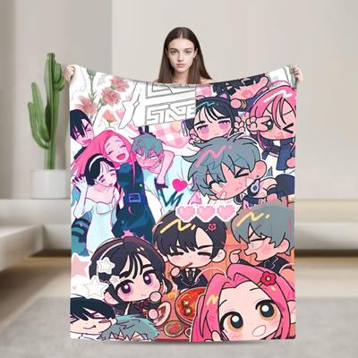 Alien Stage Anime Blanket Flannel Decoration Breathable Lightweight Throw Blankets for Sofa Car Rug Piece