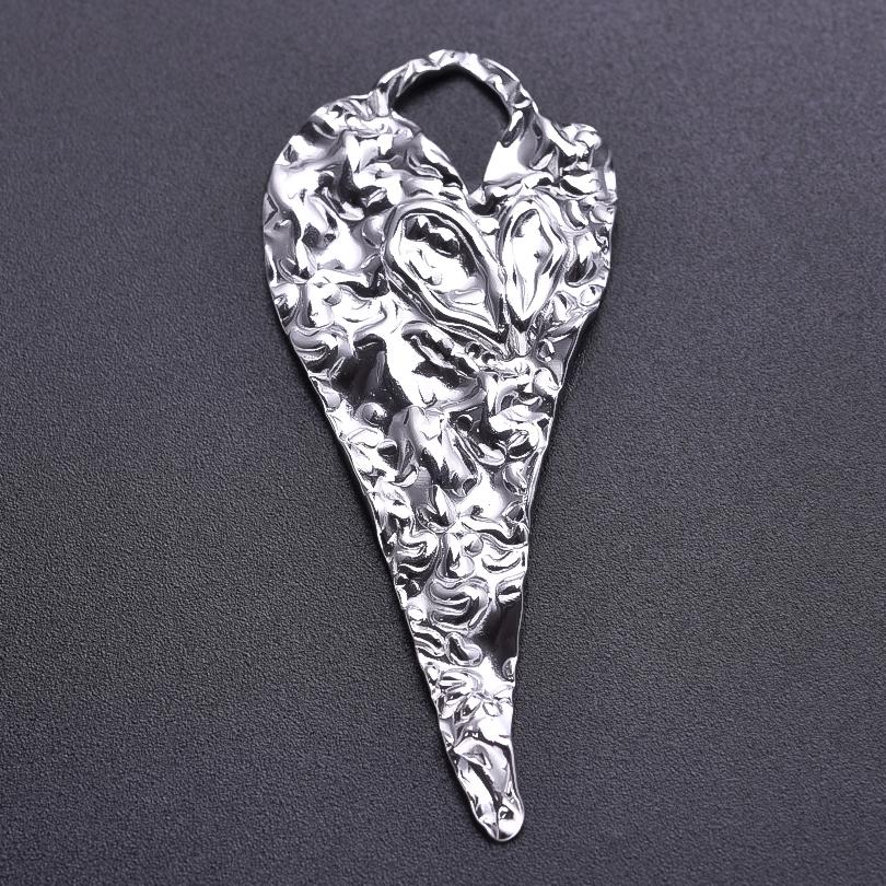 6pcs/Lot Classic Stainless Steel Heart Charms For Jewelry Making Bracelets Earring Necklace Pendant Love Material Girl Breloques