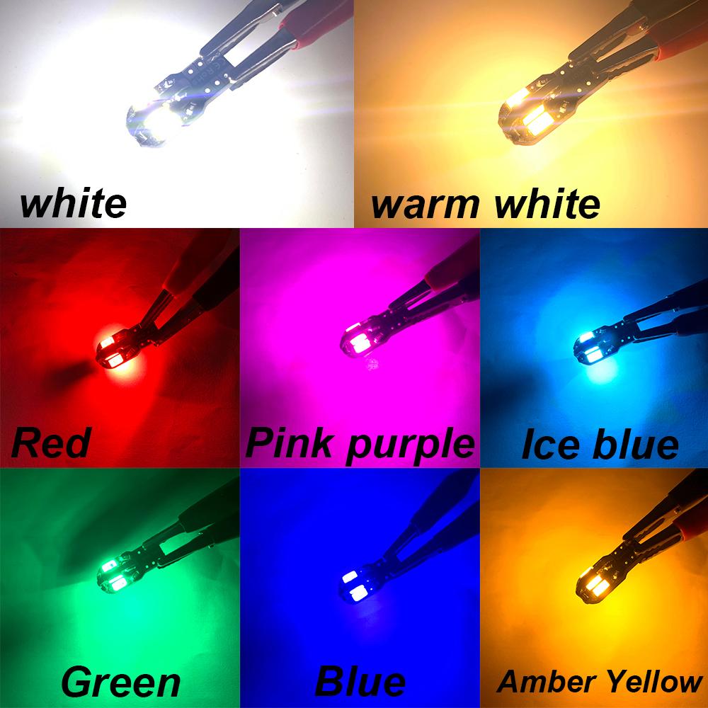 20PCS W5W T10 LED Bulbs Canbus 5730 8SMD 12V 6000K 194 168 LED Car Interior Map Dome Lights Parking Light Auto Signal Lamp Bulbs 7