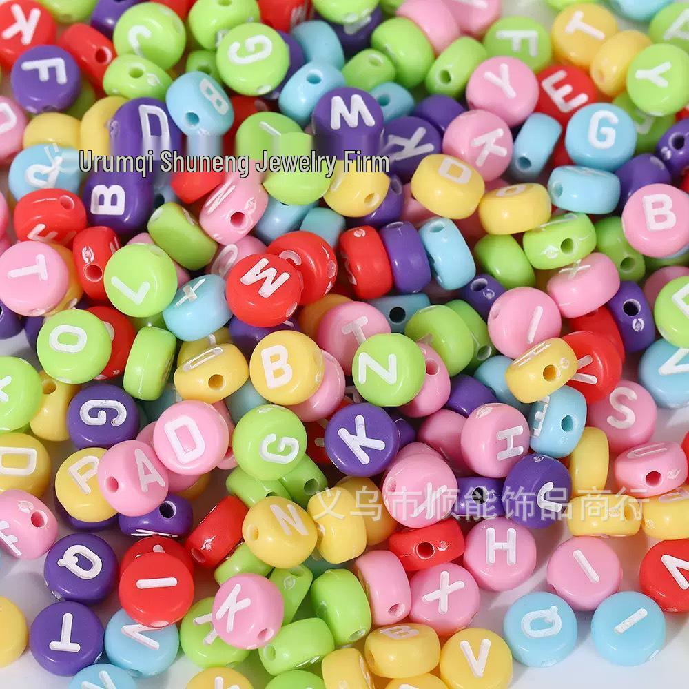 Acrylic Letter and Number Beads for Kids' DIY Jewelry and Crafts