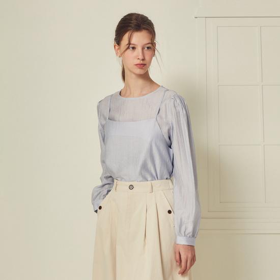 Wrinkle Blouse + Camisole Set GS3P0BL321
