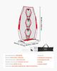 203.2 X 101.6mm Football Trainer Throwing Net, Training Throwing Target Practice Net with 3 Target Pockets, Knotless Net Includes Bow Frame and