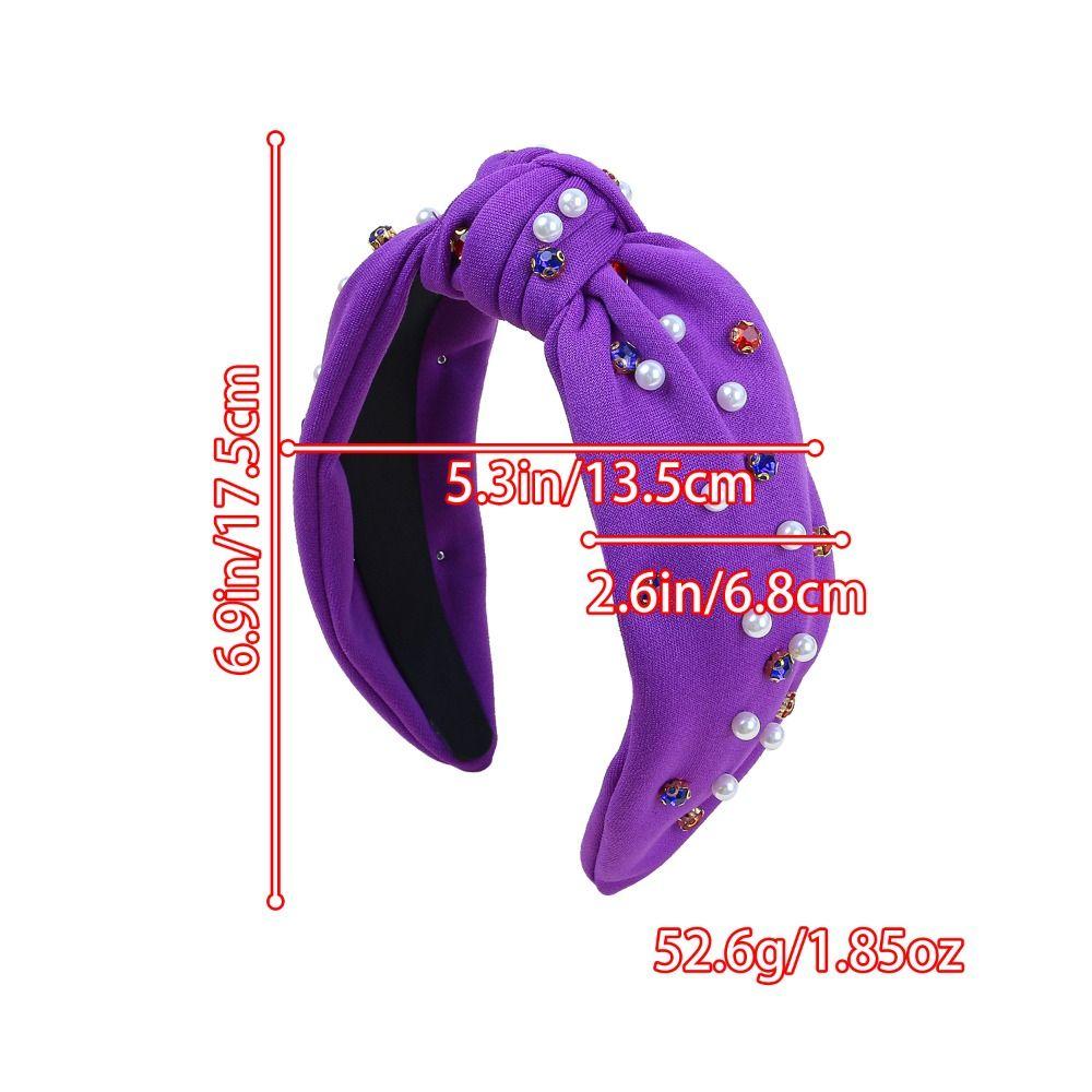 Crystal Bow Headband Wide Pearl Headbands Fashionable Rhinestone Headband  Hair Accessories