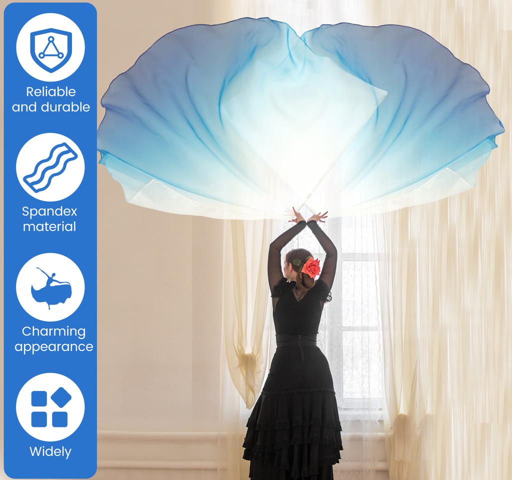 2Pcs Silk Veil Chain Ball Women Belly Dance Silk Veil Streamer Stage Prpos Belly Dance Thrown Ball Belly Dance Accessories