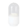 Makeup Brush Holder Organizer with Lid Desktop Rotating Dustproof Cosmetics Storage Container White