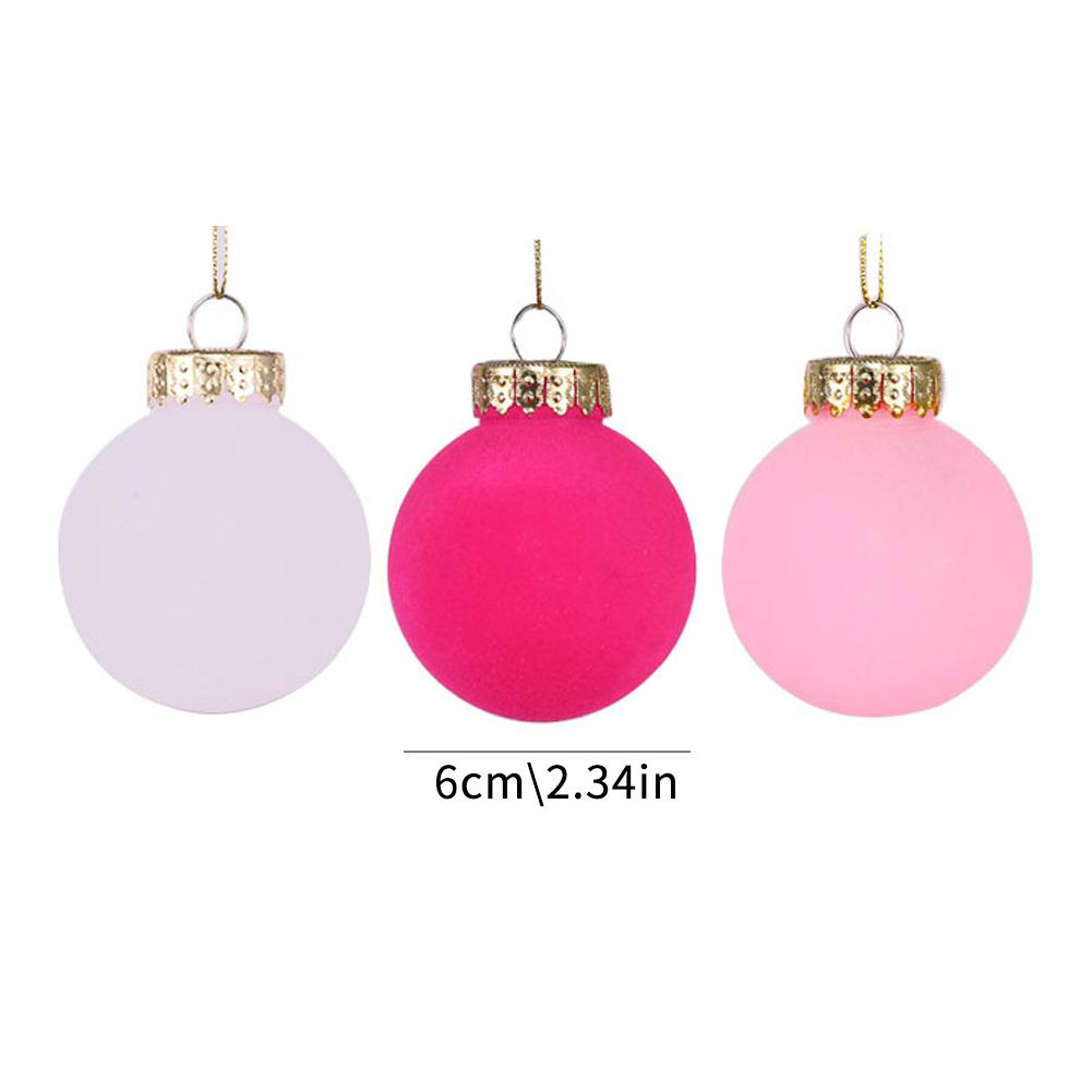 12Pcs 6CM Velvet Christmas Ball Ornaments Red Green Christmas Tree Balls Hanging Pendant Christmas Decoration 2025 New Year Gift