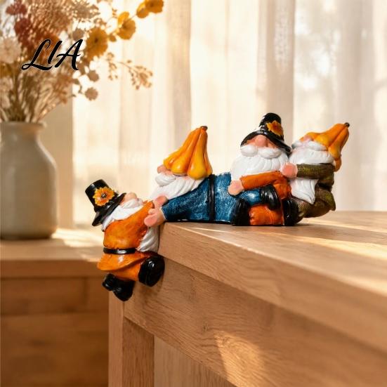 Unique Creative Holiday Gifts Christmas Table Edge Sitter Figurine, Tug of War Hanging Character Decor, Snowman Handcrafted Seasonal Desk Decor Gnome