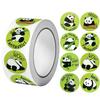 1Roll(500pcs) 1'' Round Cartoon Reward Pandas Stickers for Kids Teacher Reward School Supplies Animal Incentive Home Decor
