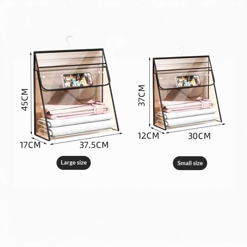 1Pcs Dormitory Wall Mounted Storage Bag Bathroom Waterproof Hanging Bag Wet Room Clothes Storage Pouch Multi-Functional Pvc Bag