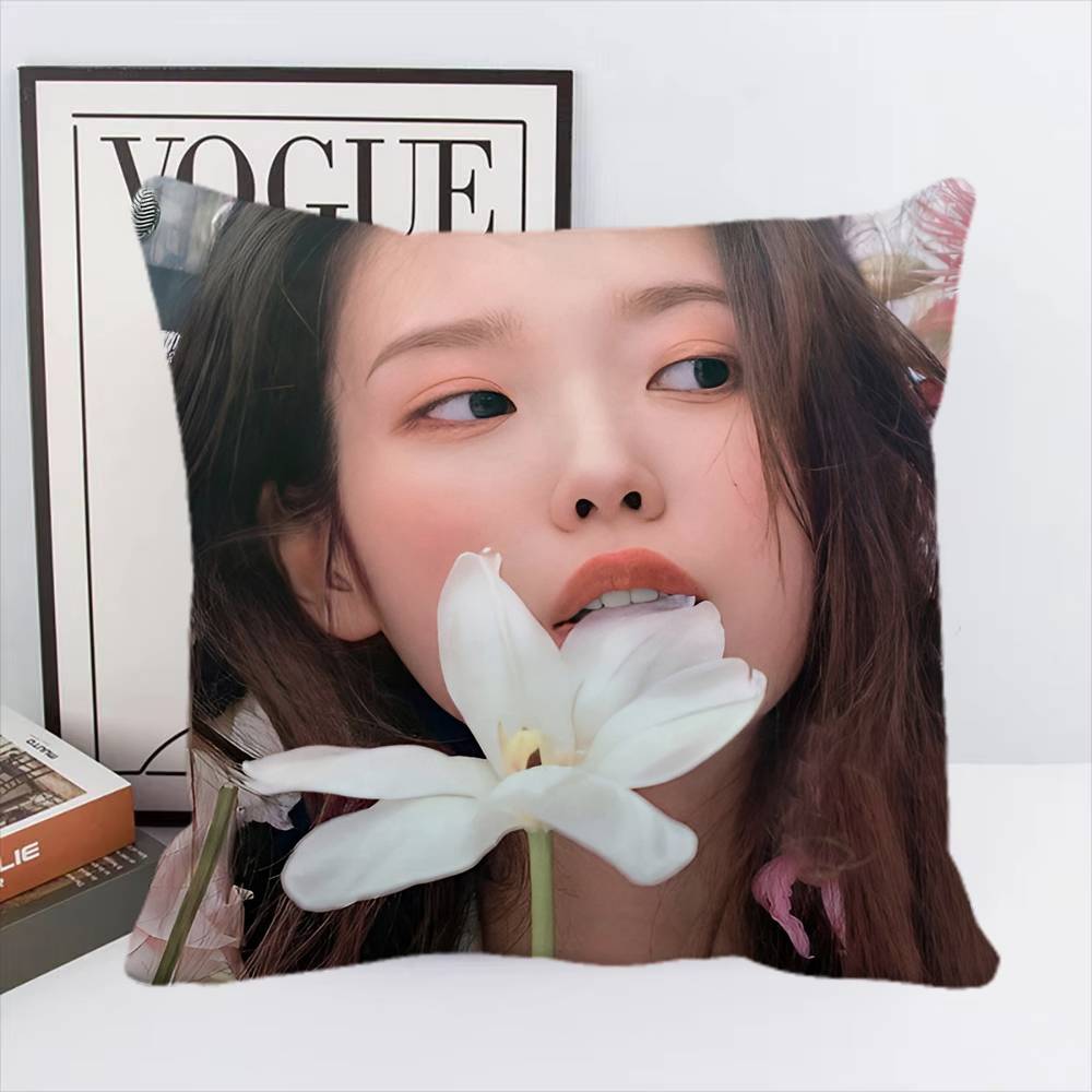 Federa Cuscino Kpop Girl IU Quadrato Camera da Letto Divano Cuscino Comfort per il Tempo Libero Decorazione Casa