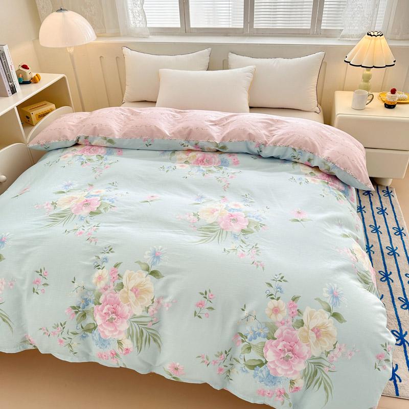 1Pc Cotton Breathable Skin-Friendly Printed Quilt Cover (Pillowcase To Be Purchased Separately) Single Double King Size Bed