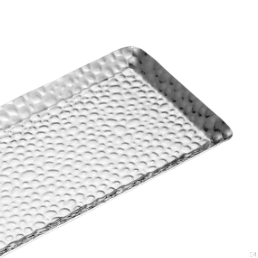 -Organizer Tray,Stainless Steel Serving Tray Non-Slip Decorative Tray,Bathroom Trays,Dining Room