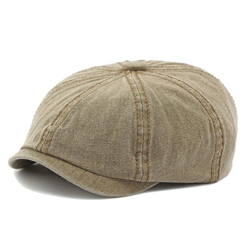 Denim Osmihranný klobouk pánský Britský baret Duck Tongue Painter Hat Retro Newsboy Hat