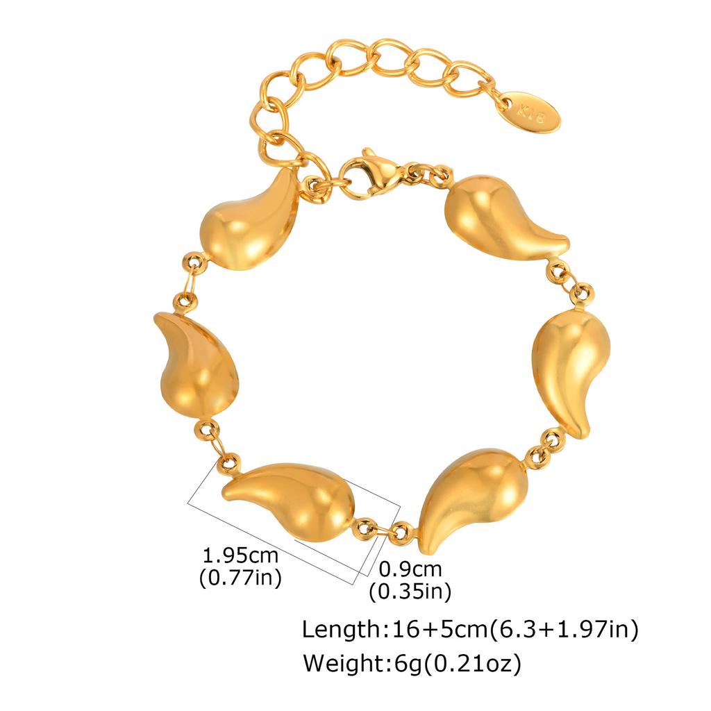 Fashion Resort Ocean Wind Stainless Steel Conch Gold Bracelet Women'S Jewelry 2475