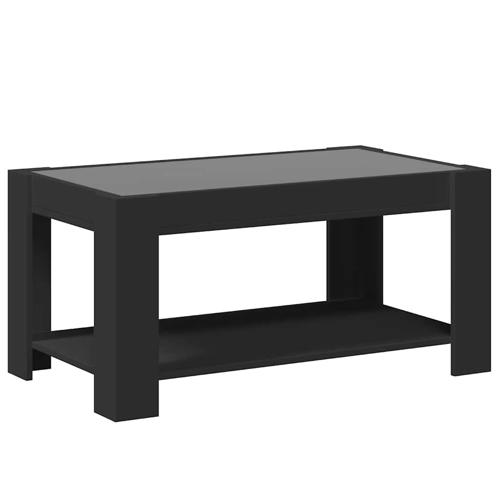 LED Coffee Table Black 93 x 53 x 45 cm Particleboard