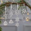 Christmas Tree Snowflake Pendant Xmas Tree Transparent Snowflake Hanging Ornaments Acrylic Pendant Christmas Decoration For Home