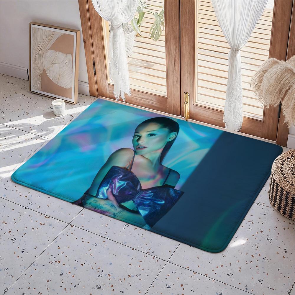 A Ariana G Grande Singer Floor Mat Eco Flannel Doormat Non Slip Odorless Indoor Floor Rug Soft Short Plush Home Mat