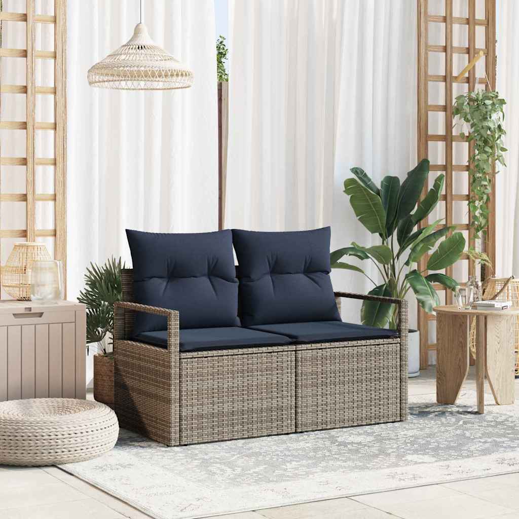 Garden Sofa with Cushions 120 X 62 X 69 Cm Poly Rattan