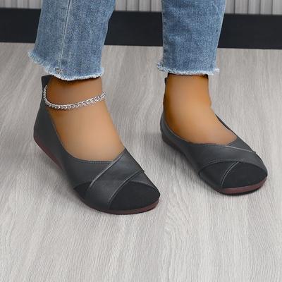2024 Mode Veelzijdige en Temperamentvolle Dames Platte Schoenen Eén-staps Kleurafstemming Comfortabele Lente- en Herfst Dames Schoenen