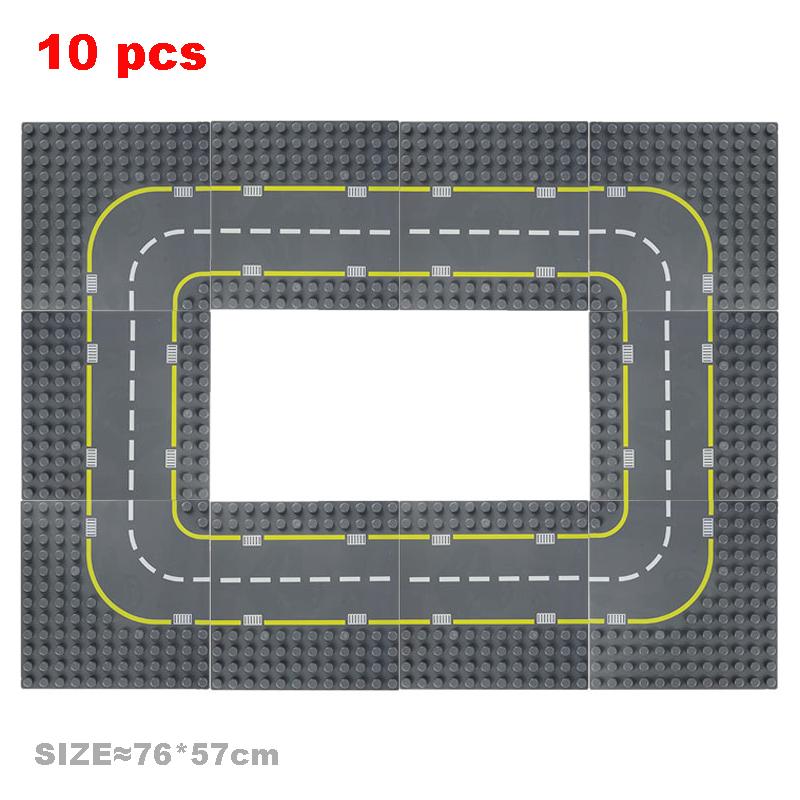 Big Particles Building Blocks City Construct Road Street Base Plates Sets Diy Bricks Accessories Educational Toys For Children