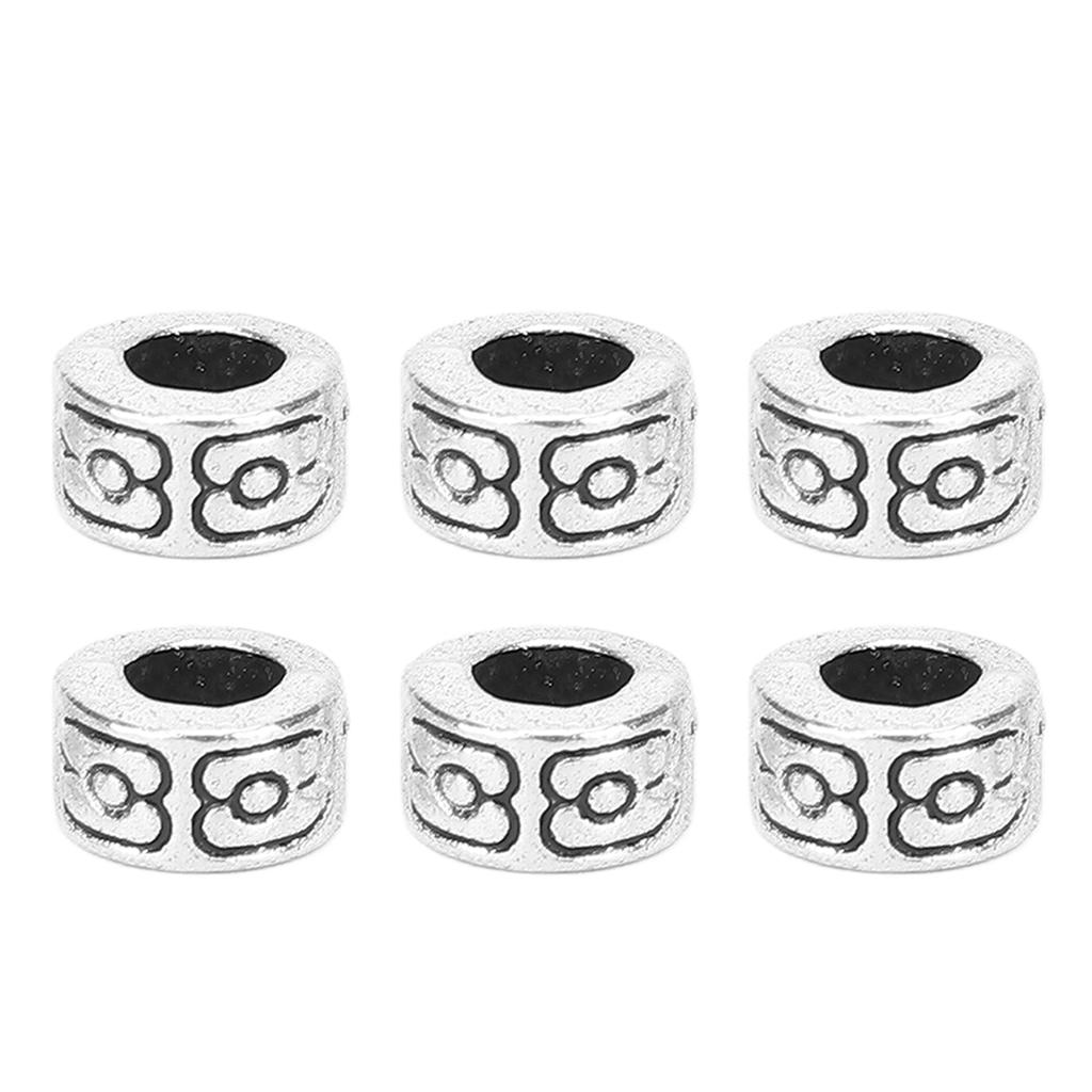 30pcs Fashionable Beard Hair Beads   Alloy Hair Braiding Beads Jewelry Bracelet Accessories