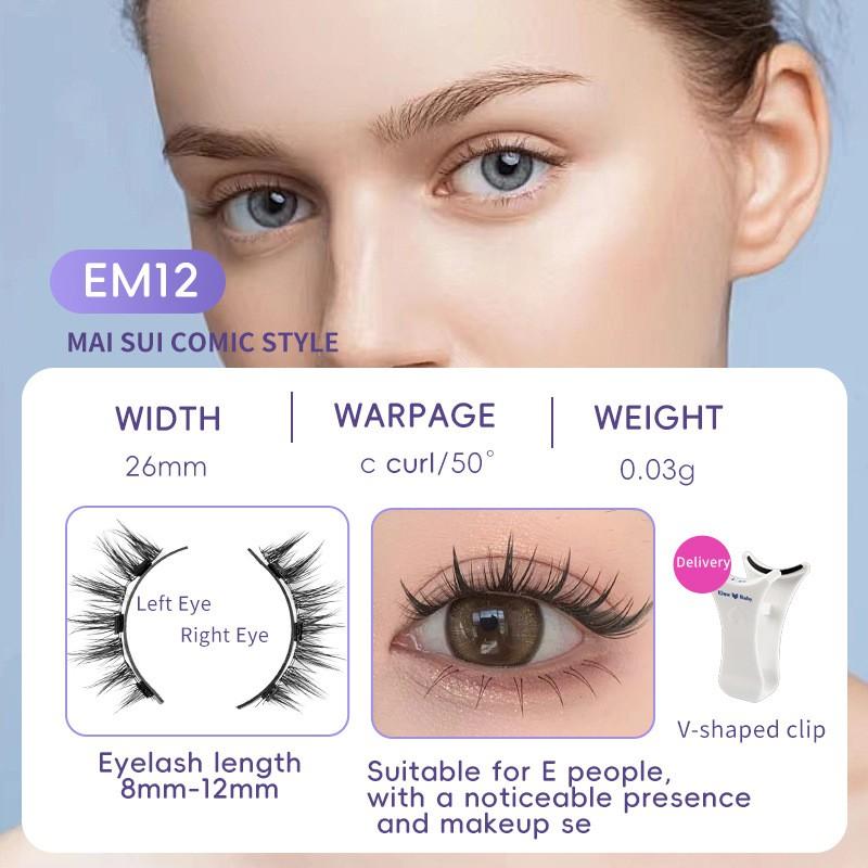 Magnetic False Eyelashes Natural Look With Clips Reusable Long-Lasting Makeup Enhancement Daily Wear