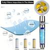 360° Rotating Turbine Fan Handheld Shower Head High Pressure Water Saving Spray Shower Filter Bathroom Accessories
