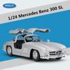 WELLY 1/24 Mercedes Benz 300SL Alloy Scale Model Car Model Diecast Metal Static Collection Children Toy Car Vehicles Gifts
