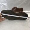 MARIANO CAMPANILE/Vintage Leder Straight Tip Semi-Brogue Schuhe/6/24.5-25.0/Braun/Business(GEBRAUCHT)