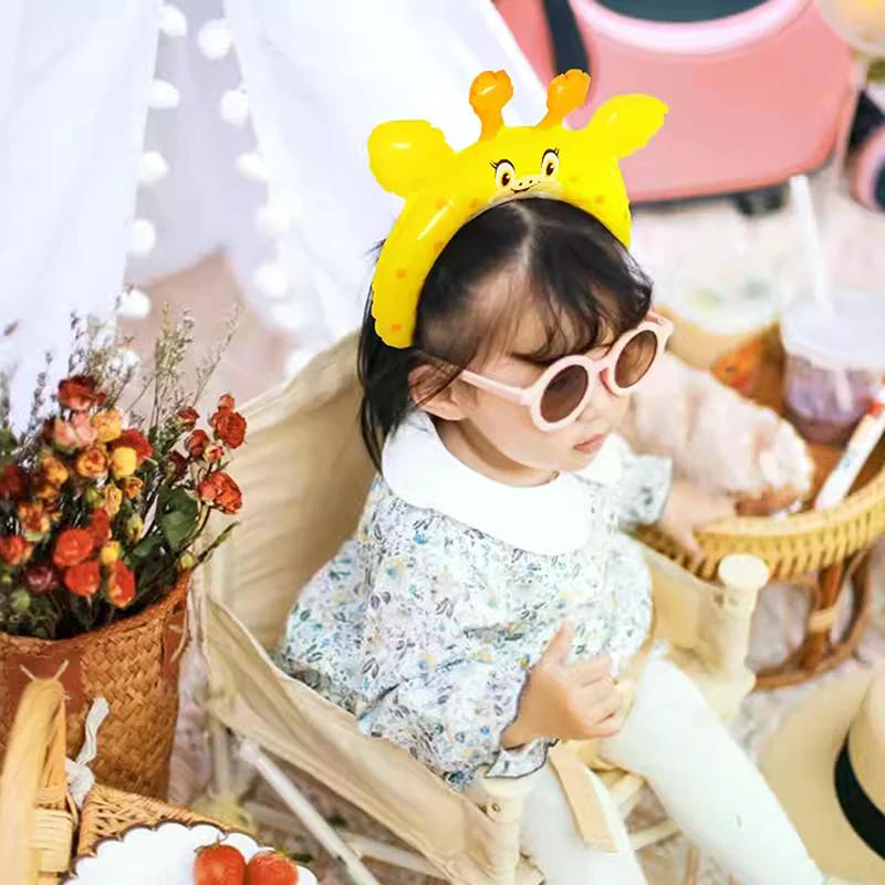 5pcs Cute Headband Balloon Cute Cartoon Animal Balloon Kids Birthday Party Decoration Baby Shower Children's Toys