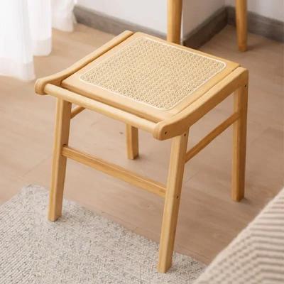 Mobili Moderni Sgabello in Rattan Sedia da Toeletta per Camera da Letto Poggiapiedi per Divano da Soggiorno Sgabello Quadrato Creativo per il Tempo Libero Accessori per la Casa