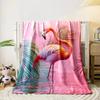 Tropical Flamingo Paradise for All Seasons Blanket Lunch Break Throw Gift
