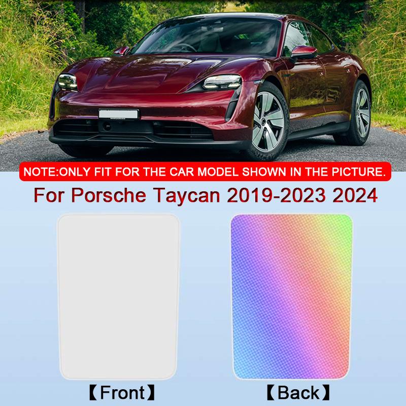 Car Clip-on Sunroof Skylight Blind Shading Cover Colorful Ice Crystal Auto Roof Sunshade For Porsche Taycan 2019-2022 2023 2024