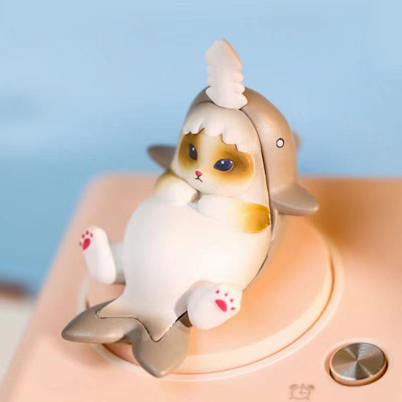 New Shark Cat Blind Box Cos Marine Organism Figures Toy Ornaments Dolls Fans Children Christmas Gift
