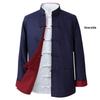 Men's Double-Sided Chinese Style Linen Jacket - Retro Cotton Top with Long Sleeves