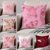 Cupid Cushion Cover Linen Pillow Case Soft Breathable Protective Couch Room Decoration