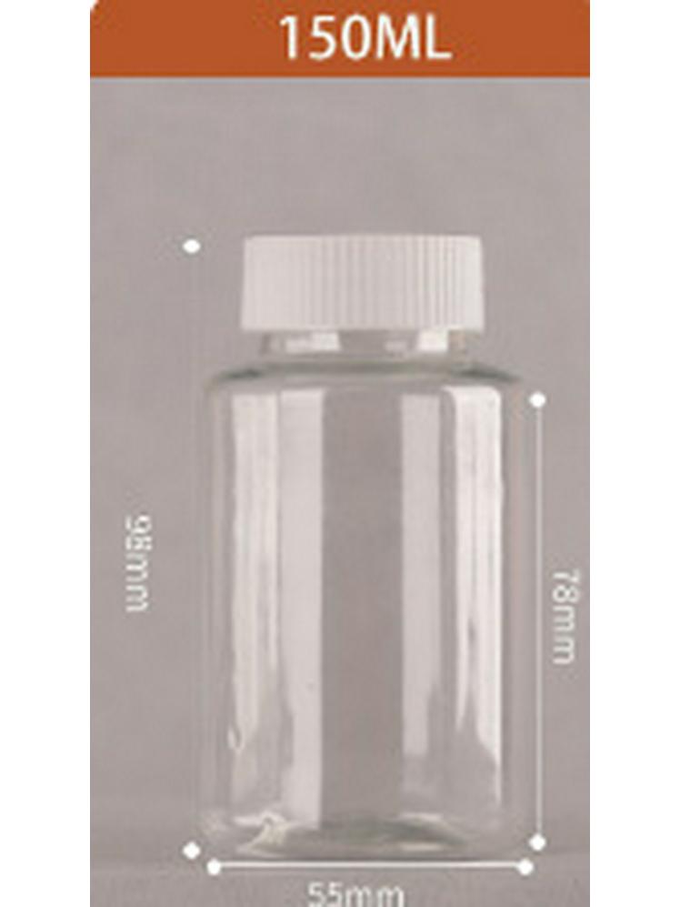 Wide-Mouth 50-100ml PET Dispensing & Sealing Bottle for Capsules & Solids