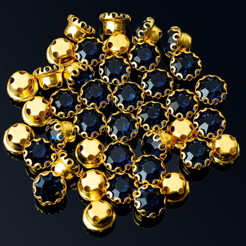 „Gheare din sticlă de cristal colorată rochie de mireasă din dantelă de diamant Accesorii pentru bijuterii DIY”