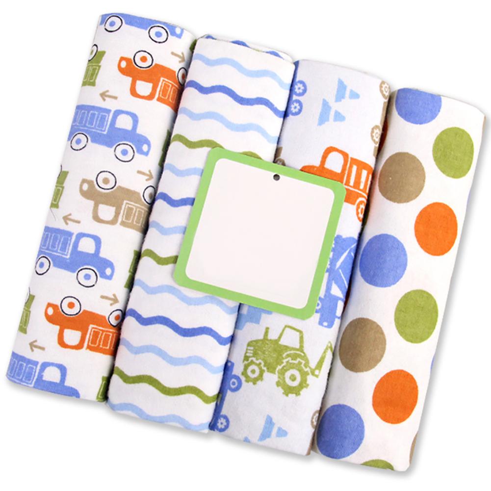 Buy 4Pcs Soft Flannel Newborn Baby Receiving Blankets Swaddle Wrap