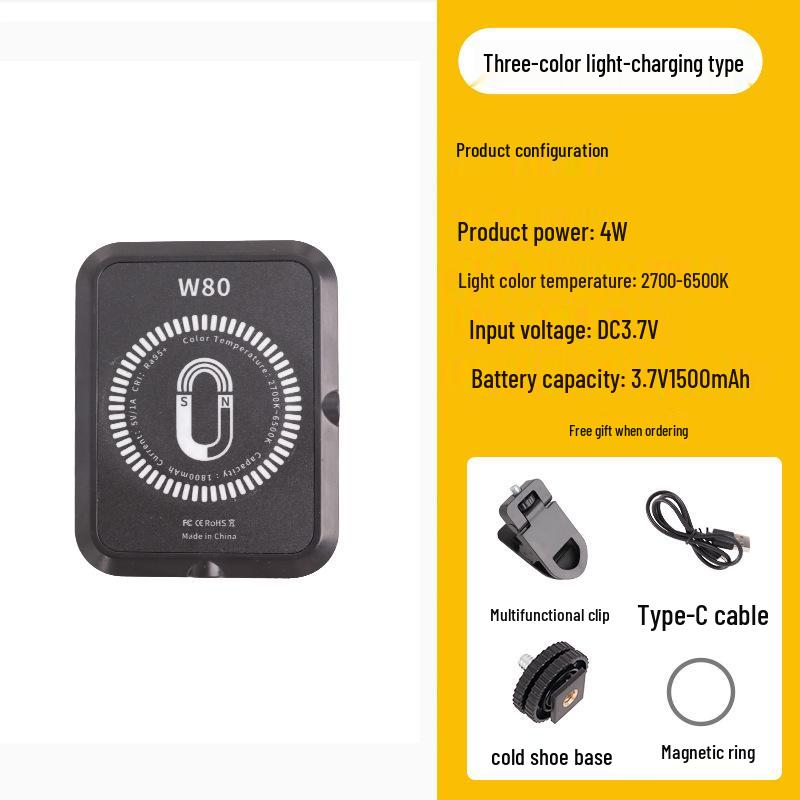 Portable RGB Photography Light: Cold/Warm Square Soft Light for Outdoor Live Broadcasts