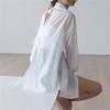 Tencel Chiffon Sunscreen Shirt Women's Design Sense Niche Back Split Small Shirt Sunscreen