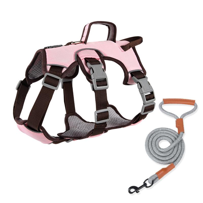 Dog Chest Straps Small and Medium-sized Dog Chest Straps To Prevent Breaking and Pulling Leash Reflective Anti-escape Leash