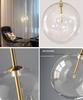Nordic Minimalist Transparent Glass Ball Pendant Light for Bedroom or Bar