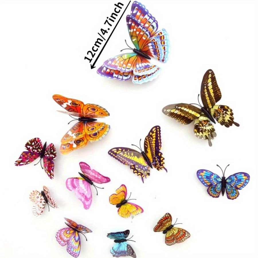 12PCS  Luminous Fridge Magnets 3D Butterfly Design Decal Art Stickers Room Magnetic Home Decor DIY Wall Decoration Newest