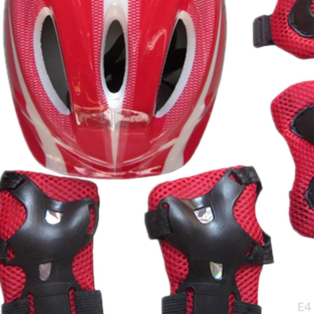 7 Pieces children roller Skating Helmet Knee Elbow Wrist Pads Set