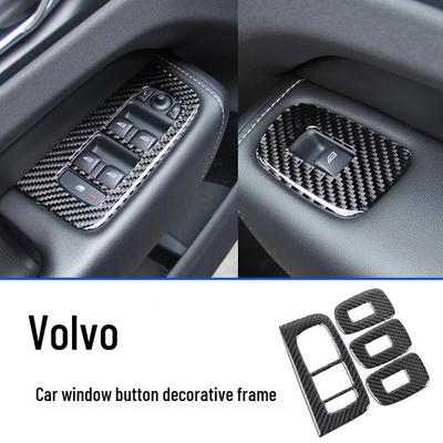 Naklejka na przyciski szyb z włókna węglowego Volvo XC60/S60/V60