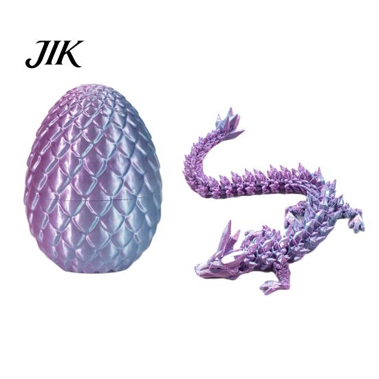 Unique Easter Present 3D Printed Mini Dragon Egg Articulated Fidget Toy Inside Kids Playset Basket Stuffers Collectible Flexible Gift for Teens