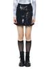 ANOTHER A Pleated Washed Denim Skirt