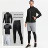 Men's Quick-Dry Reflective Running & Fitness Suit - 4-Piece Set